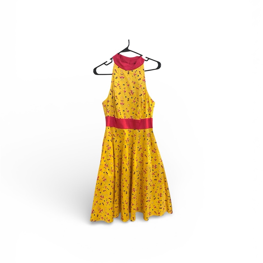 Disney Yellow Dress with Pink Flamingos